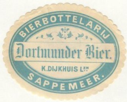etiket van bottelaar Dijkhuis