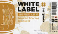 Brouwerij Emelisse, White Label Butterscotch Toffee Stout Belize Rum BA