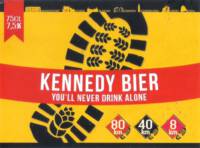Buitenlandse bieren voor Nederlandse markt (etiket Nederlandse plaatsnaam), Kennedy Bier You'll never drink alone