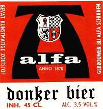 Alfa (Meens Bierbrouwerij), Alfa Donker Bier