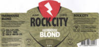 Rock City Brewing, Farmhouse Blond Extra Blond Rock City Brewing, Farmhouse Blond Extra Blond