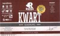 Brouwerij Rufus, Kwart Quadrupel Cognac Infused 2021