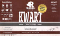 Brouwerij Rufus, Kwart Quadrupel Cognac Infused 2021