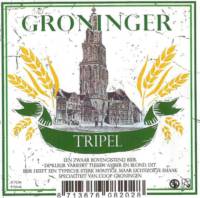 Buitenlandse bieren voor Nederlandse markt (etiket Nederlandse plaatsnaam), Groninger Tripel