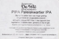 Stadsbrouwerij Jongens van De Wit, PIPA Paleiskwartier IPA