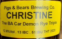 Pigs & Bears Brewing Co., Christine