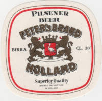 Zuidhollandse Bierbrouwerij (ZHB), Peter's Brand Holland Pilsener Beer Birra