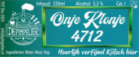 Stoombierbrouwerij De Pimpelier, Onje Klonje 4712