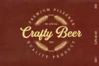 Buitenlandse bieren voor Nederlandse markt (etiket Nederlandse plaatsnaam), Crafty Beer Premium Pilsener