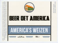 Buitenlandse bieren voor Nederlandse markt (etiket Nederlandse plaatsnaam), Beer Oet America America's Weizen