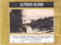 Buitenlandse bieren voor Nederlandse markt (etiket Nederlandse plaatsnaam), Alphens Blond