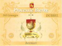 Buitenlandse bieren voor Nederlandse markt (etiket Nederlandse plaatsnaam), Processie Bierke Stilgenoegen  Dubbel
