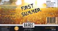 Baros Bier, First Summer Witbier