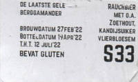Goede Kant van het Spoor, De Laatste Gele Berggamander S33 Rauchbier