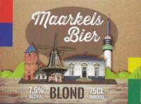 Buitenlandse bieren voor Nederlandse markt (etiket Nederlandse plaatsnaam), Maarkels Bier Blond