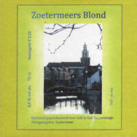 Buitenlandse bieren voor Nederlandse markt (etiket Nederlandse plaatsnaam), Zoetermeers Blond