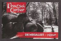 Buitenlandse bieren voor Nederlandse markt (etiket Nederlandse plaatsnaam), Drentsch Oerbier De Megaliet Pilsener