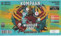 Kompaan Dutch Craft Beer Company, The Warrior Code West Coast IPA