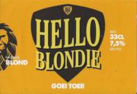 Buitenlandse bieren voor Nederlandse markt (etiket Nederlandse plaatsnaam), Hello Blondie Belgisch Blond