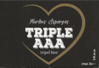 Buitenlandse bieren voor Nederlandse markt (etiket Nederlandse plaatsnaam), Martens Asperges Triple AAA Tripel Bier