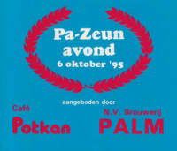 Buitenlandse bieren voor Nederlandse markt (etiket Nederlandse plaatsnaam), Pa-Zeun avond 1995