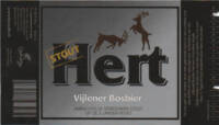 Buitenlandse bieren voor Nederlandse markt (etiket Nederlandse plaatsnaam), Hert Vijlener Bosbier Stout
