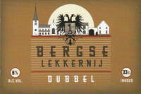 Buitenlandse bieren voor Nederlandse markt (etiket Nederlandse plaatsnaam), Bergse Lekkernij Dubbel