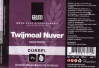 Groningse Bierbrouwerij, Grunn Twijmoal Nuver Dubbel