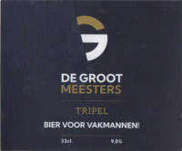 Buitenlandse bieren voor Nederlandse markt (etiket Nederlandse plaatsnaam), De Groot Meesters Tripel