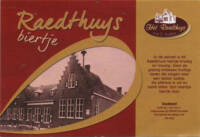 Buitenlandse bieren voor Nederlandse markt (etiket Nederlandse plaatsnaam), Raedthuijs Biertje Dubbel