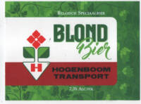 Buitenlandse bieren voor Nederlandse markt (etiket Nederlandse plaatsnaam), Hogenboom Transport Blond Bier