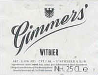Brouwerij Vrije Heerlijckheid, Gimmers Witbier Dubbel Gerst Brouwerij Vrije Heerlijckheid, Gimmers Witbier Dubbel Gerst