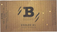 Brouwerij In De Nacht, B Cyclus #1  Zwaor Bronstig