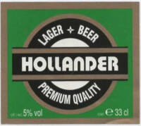 Buitenlandse bieren voor Nederlandse markt (etiket Nederlandse plaatsnaam), Hollander
