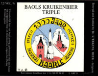 Buitenlandse bieren voor Nederlandse markt (etiket Nederlandse plaatsnaam), Baols Kruikenbier Triple