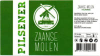 Buitenlandse bieren voor Nederlandse markt (etiket Nederlandse plaatsnaam), Zaanse Molen Pilsener