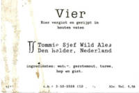 Tommie Sjef Wild Ales, Vier