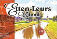 Buitenlandse bieren voor Nederlandse markt (etiket Nederlandse plaatsnaam), Etten-Leurs Blond