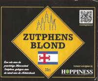 Buitenlandse bieren voor Nederlandse markt (etiket Nederlandse plaatsnaam), Zutphens Blond