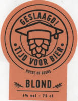 Buitenlandse bieren voor Nederlandse markt (etiket Nederlandse plaatsnaam), Geslaagd Blond