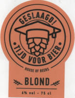 Buitenlandse bieren voor Nederlandse markt (etiket Nederlandse plaatsnaam), Geslaagd Blond