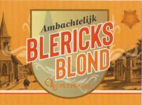 Buitenlandse bieren voor Nederlandse markt (etiket Nederlandse plaatsnaam), Blericks Blond