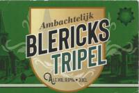 Buitenlandse bieren voor Nederlandse markt (etiket Nederlandse plaatsnaam), Blericks Tripel