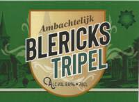 Buitenlandse bieren voor Nederlandse markt (etiket Nederlandse plaatsnaam), Blericks Tripel