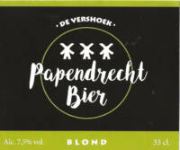 Buitenlandse bieren voor Nederlandse markt (etiket Nederlandse plaatsnaam), Papendrecht Bier Blond