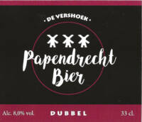 Buitenlandse bieren voor Nederlandse markt (etiket Nederlandse plaatsnaam), Papendrecht Bier Dubbel