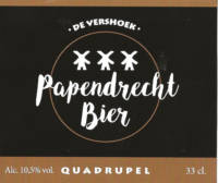 Buitenlandse bieren voor Nederlandse markt (etiket Nederlandse plaatsnaam), Papendrecht Bier Quadrupel