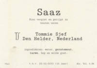 Tommie Sjef Wild Ales, Saaz
