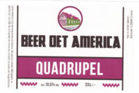 Buitenlandse bieren voor Nederlandse markt (etiket Nederlandse plaatsnaam), Beer Oet America Quadrupel