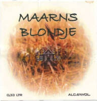 Buitenlandse bieren voor Nederlandse markt (etiket Nederlandse plaatsnaam), Maarns Blondje